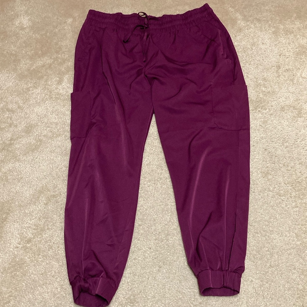 Burgundy Soulful Scrubs 2X Bottoms